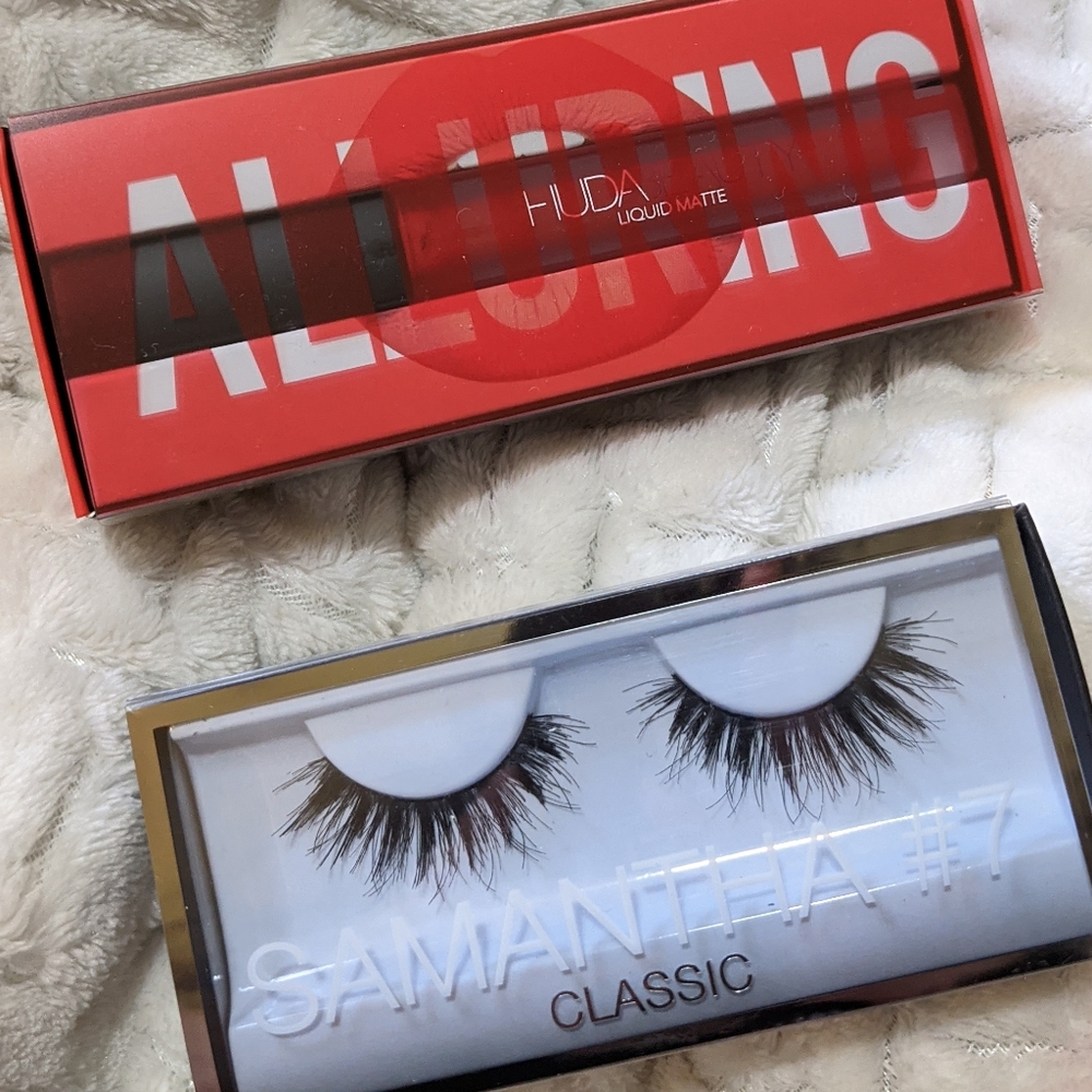 NWT Huda Beauty Classic Lashes and Liquid Lipstick